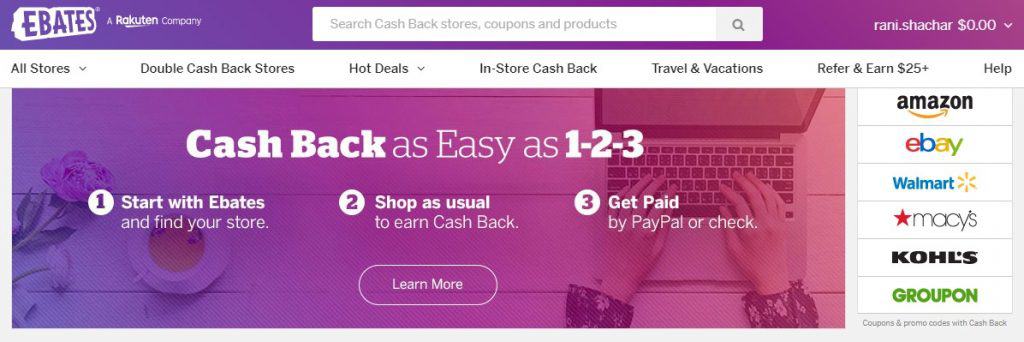 איבייטס ebates.com קאשבק